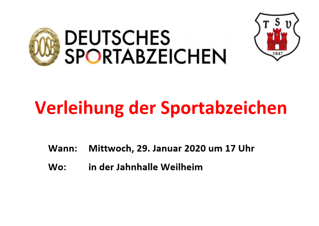 Aushang Verleihung Sportabzeichen