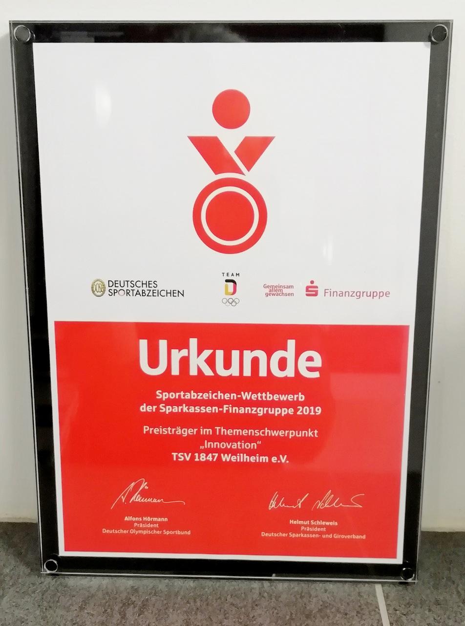 Sportabzeichenwettbewerb URKUNDE