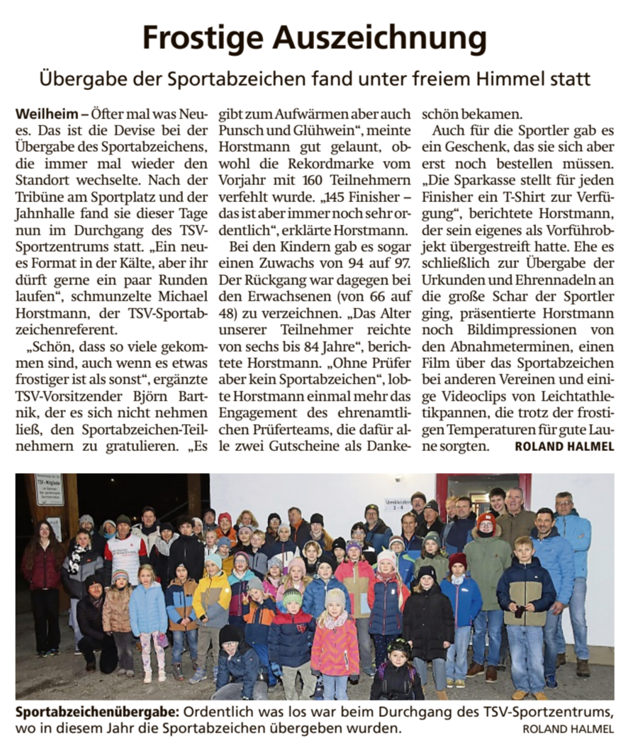 2026-01-02 Sportabzeichenverleihung für 2025 Tagblatt