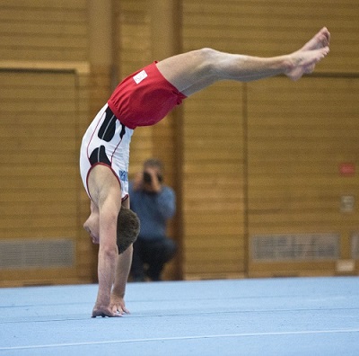 Kunstturnen Jahnhalle Weilheim. Im Bild Manuel Förster (Exquisa)